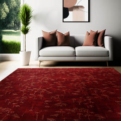 Palace 9x12 Hand Knotted Tibetan 100% Wool Michaelian & Kohlberg Modern & Contemporary Oriental Area Rug Rusty Red,Tan Color