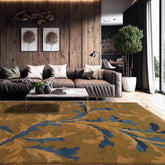 9x12 Hand Knotted Tibetan 100% Wool Michaelian & Kohlberg Transitional Oriental Area Rug Green, Tan Color