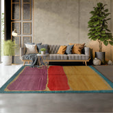 6x9 Hand Knotted Tibetan 100% Wool Michaelian & Kohlberg Traditional Oriental Area Rug Gold,Coral Color