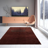 4' x6' Chocolate Orange Color Hand Knotted Tibetan 100% Wool Traditional Oriental Rug