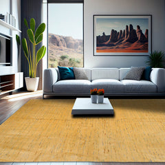 8x10 Hand Knotted Tibetan 100% Wool Modern & Contemporary Oriental Area Rug Gold, Green Color