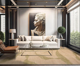 10x14 Hand Knotted Tibetan Wool and Silk Michaelian & Kohlberg Transitional Oriental Area Rug Beige, Sage Color