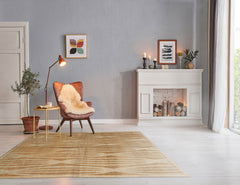 6x9 Hand Knotted Tibetan 100% Wool Tufenkian Modern & Contemporary Oriental Area Rug Beige, Tan Color