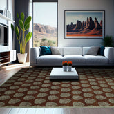 10x14 Hand Knotted Tibetan 100% Wool Michaelian & Kohlberg Transitional Oriental Area Rug Brown, Aqua Color