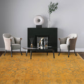 9x12 Hand Knotted Turkish Oushak 100% Wool Arts & Crafts Oriental Area Rug Moss, Gold Color