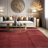 9x12 Hand Knotted Tibetan 100% Wool Michaelian & Kohlberg Modern & Contemporary Oriental Area Rug Rust,Coral Color