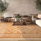 10x14 Ivory, Brown Hand Knotted 100% Wool Peshawar Traditional Oriental Area Rug