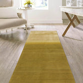 Runner Olive, Green Hand Knotted Tibetan 100% Wool ombre Modern & Contemporary Oriental Area Rug