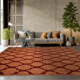 9x12 Rust, Peach Hand Knotted Tibetan 100% Wool Michaelian & Kohlberg Transitional Oriental Area Rug