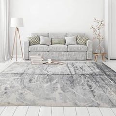 9x12 Hand Knotted Tibetan Bamboo Silk Designer Modern & Contemporary Oriental Area Rug Tone On Tone, Ash Gray Color