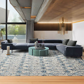 LoomBloom 8x10 White, Gray Hand Knotted Oushak 100% Wool Modern & Contemporary Oriental Area Rug Off