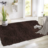 3x5 Chocolate Handmade Shag 100% Wool Modern & Contemporary Oriental Area Rug