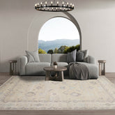 8' 11''x12' Beige Taupe Gray Color Hand Knotted All-Over Wool Traditional Oriental Rug
