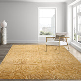 9x12 Michaelian & Kohlberg Hand Knotted Wool & Silk Area Rug Gold