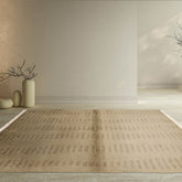 4x6 Olive Green Hand Knotted Tibetan Modern Abstract Wool Oriental Area Rug