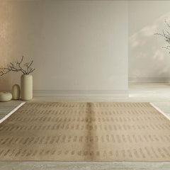 4x6 Olive Green Hand Knotted Tibetan Modern Abstract Wool Oriental Area Rug