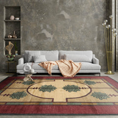 6x9 William Morris Beige Hand Knotted Arts & Crafts/Mission Wool Oriental Area Rug