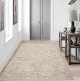LoomBloom 5x8 Beige Handwoven Southwestern Wool Kilim