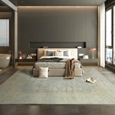 12x15 Palace Gray Beige Muted Earth Tones Color Hand Knotted Oushak Wool Traditional Oriental Rug