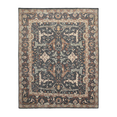 Cheraw 8x10 Hand Tufted Hand Made 100% Wool Modern & Contemporary Oriental Area Rug Graphite,Beige Color