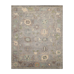 Jarmani 8x10 Hand Tufted Hand Made 100% Wool Modern & Contemporary Oriental Area Rug Silver Gray, Ivory Color