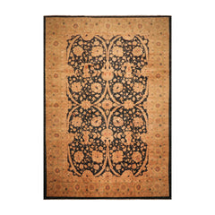 Palace 11' 8''x16' 10'' Hand Knotted 100% Wool Chobi Peshawar Traditional Oriental Area Rug Charcoal, Sage Color