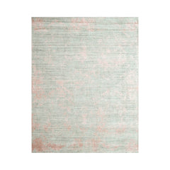 5' 10"x8' 8'' Gray Blush Color Hand Knotted Wool/Bamboo Silk Transitional Oriental Area Rug