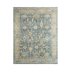 9x12 Hand Knotted 100% Wool Traditional Oriental Area Rug denim Color