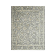 Multi Size Gray Hand Knotted 100% Wool Indo Oushak Traditional Oriental Area Rug