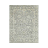 7' 8''x9' 10" Gray Beige Color Hand Knotted Indo Oushak 100% Wool Traditional Oriental Area Rug