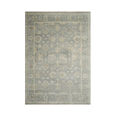 10x14 Gray LoomBloom Hand Knotted Traditional Patterned Oushak 100% Wool Oriental Area Rug