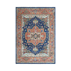 6x9 Blue, Orange LoomBloom Hand Knotted Arts & Crafts Oushak 100% Wool Oriental Area Rug