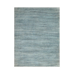 8x10 Blue LoomBloom Hand Knotted Modern & Contemporary Textured Tibetan 100% Wool Oriental Area Rug