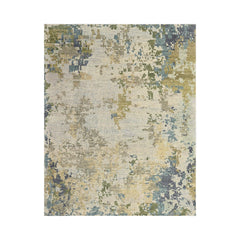 8x10 Gray LoomBloom Hand Knotted Modern Abstract Tibetan 100% Wool Oriental Area Rug