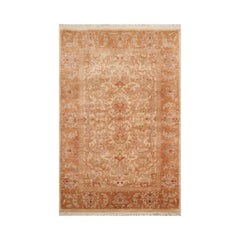 4x6 Hand Knotted 100% Wool Chobi Peshawar Traditional Oriental Area Rug Beige, Caramel Color