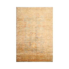 6x9 Hand Knotted Oushak 100% Wool Kalaty Traditional Oriental Area Rug Aqua, Gold Color