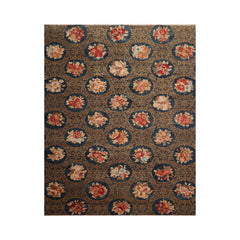 8x10 Hand Knotted Tibetan 100% Wool Michaelian & Kohlberg Traditional Oriental Area Rug Blue, Brown Color