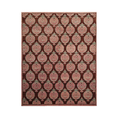 Multi Size Hand Knotted Tibetan 100% Wool Michaelian & Kohlberg Traditional Oriental Area Rug Brown, Raspberry Color
