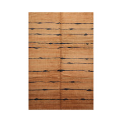 6x9 Hand Knotted Tibetan 100% Wool Michaelian & Kohlberg Modern & Contemporary Oriental Area Rug Caramel, Charcoal Color