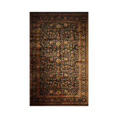Palace Hand Knotted 100% Wool Agra Traditional Oriental Area Rug Charcoal,Sage Color