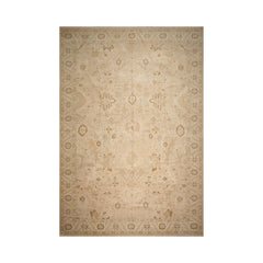Palace Hand Knotted Oushak 100% Wool Traditional 200 KPSI Oriental Area Rug Beige, Ivory Color
