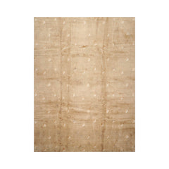 9x12 Hand Knotted Tibetan Wool and Silk Michaelian & Kohlberg Transitional Oriental Area Rug Beige, Brown Color