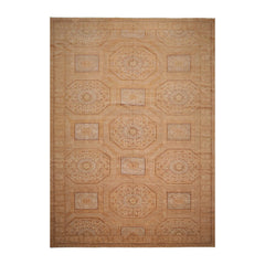 Palace Hand Knotted Tibetan 100% Wool Michaelian & Kohlberg Art Deco Oriental Area Rug Beige, Tan Color