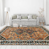 8x10 Hand Knotted Turkish Oushak 100% Wool Transitional Oriental Area Rug Burnt Orange, Beige Color