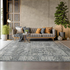 8x10 Hand Knotted Turkish Oushak 100% Wool Traditional Oriental Area Rug Tone On Tone Gray Color