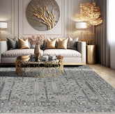8x10 Hand Knotted Turkish Oushak 100% Wool Transitional Oriental Area Rug Tone On Tone Gray Color