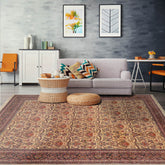 9x12 Hand Knotted 100% Wool Kerman Traditional Oriental Area Rug Warm Beige, Charcoal Color