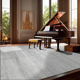 8x10 Hand Knotted Tibetan 100% Wool Modern & Contemporary Oriental Area Rug Gray, White Color