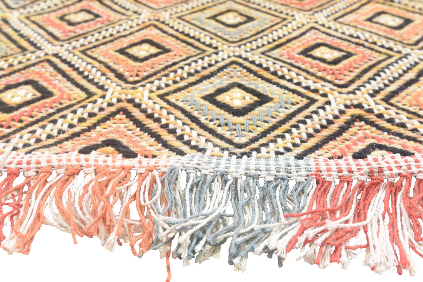Multi Size Light gold Black Ivory Color Hand Woven  Wool Modern & Contemporary Oriental Rug