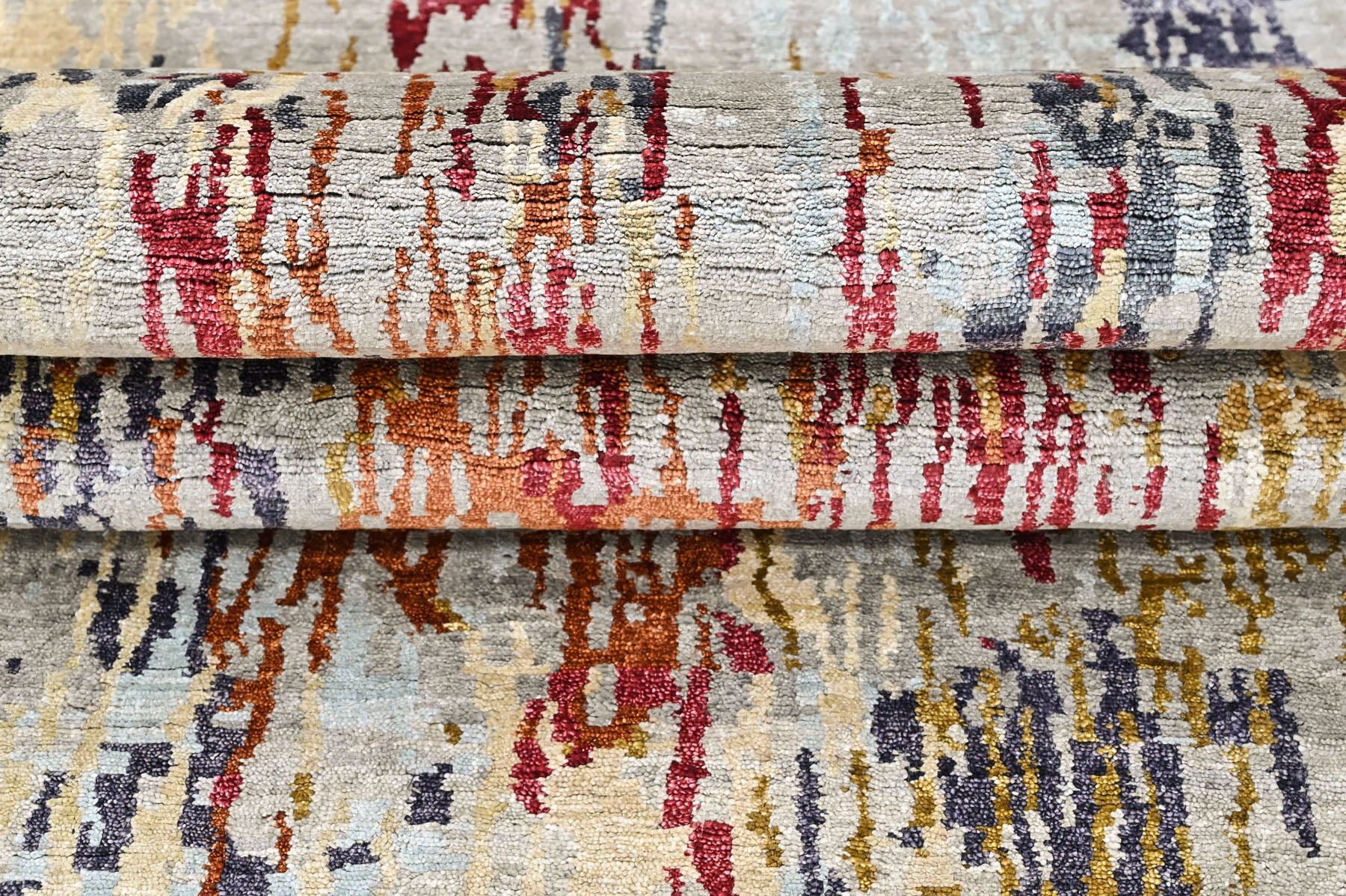 Blue 2'5''x9'8'' Tibetan Sherpa Hand Knotted Wool Oriental Area Rug